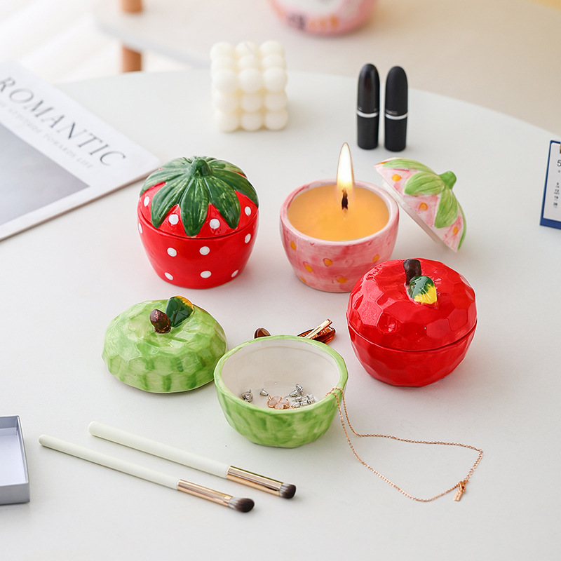 Candle Supplies Europe - Tempat Lilin Buah Simulasi Lucu Keramik