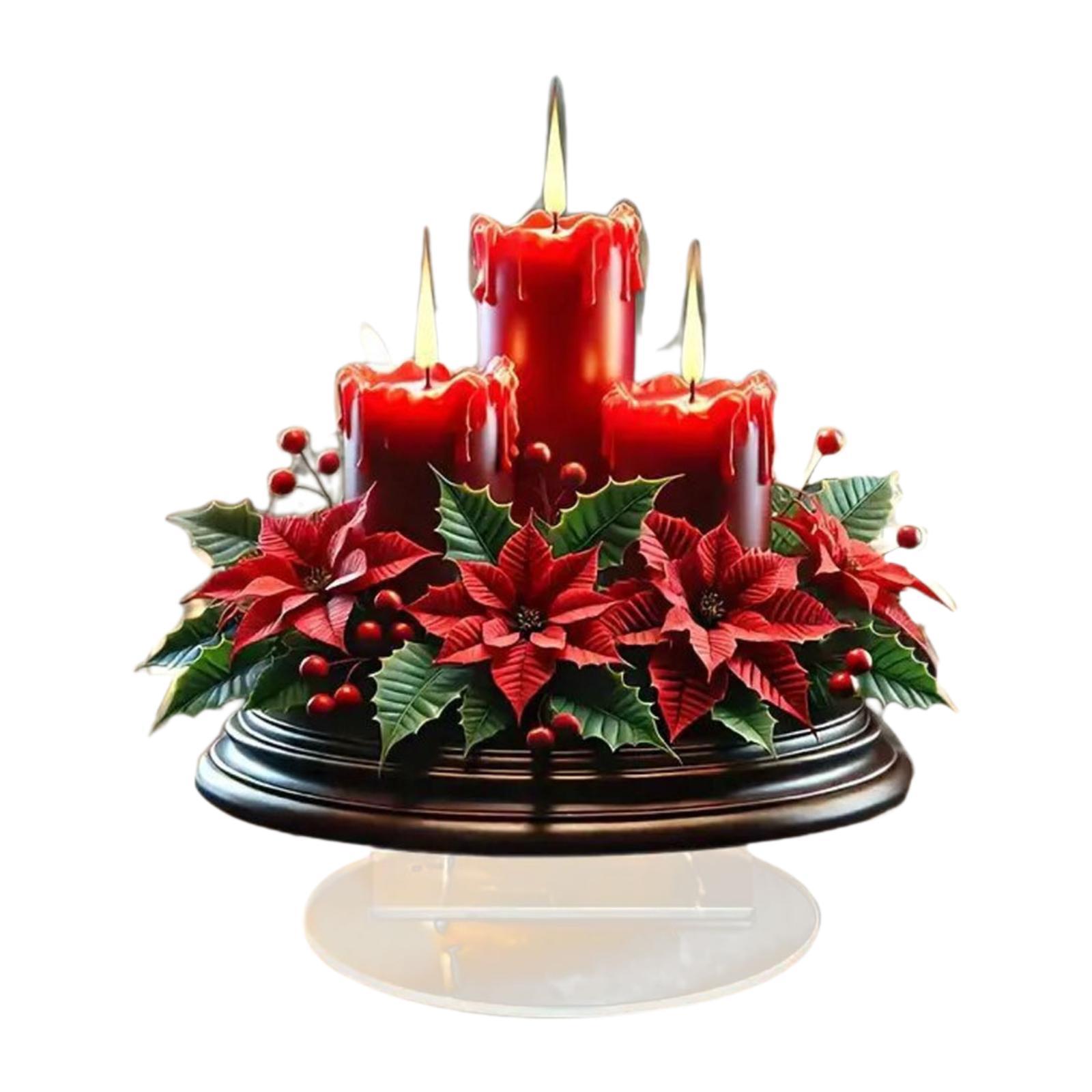 Candle Supplies Europe - Dekorasi Natal Centerpiece Meja Plakat Lilin