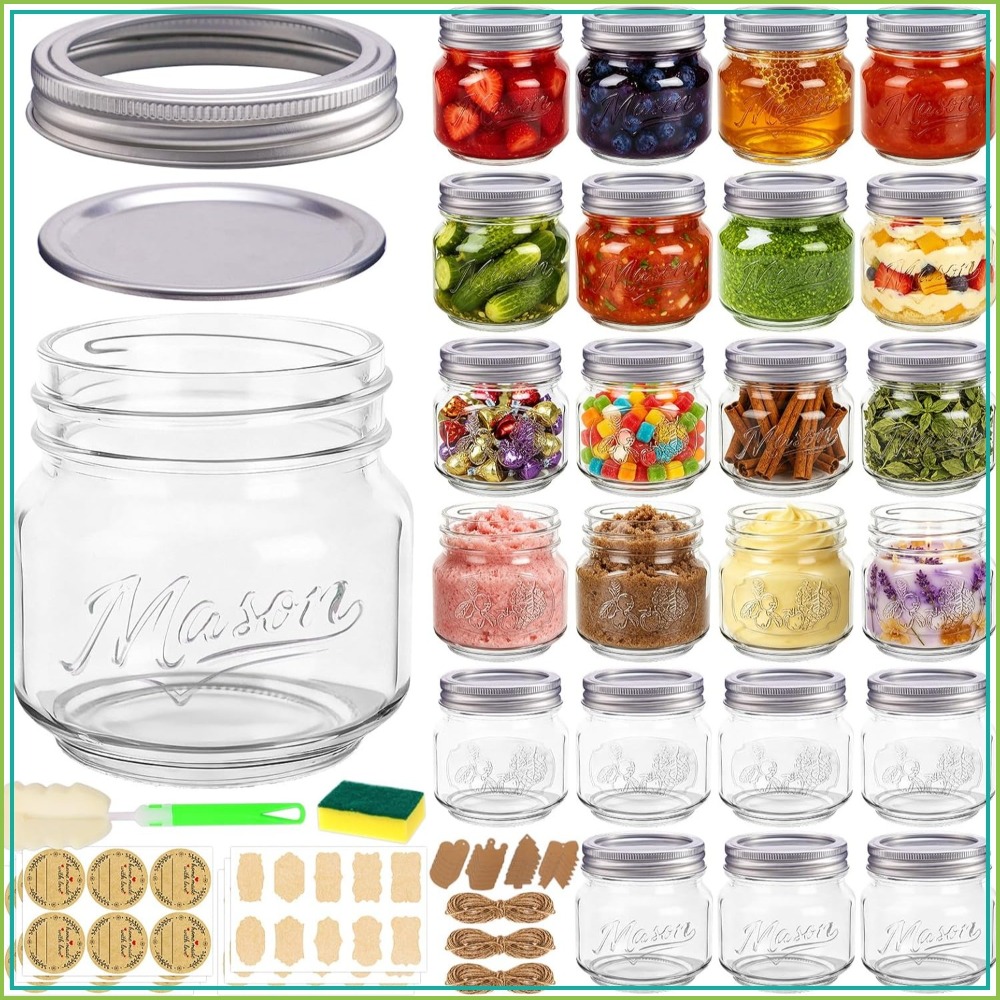 Mason Jar 8Oz - Stoples Mason 8 oz dengan Tutup,