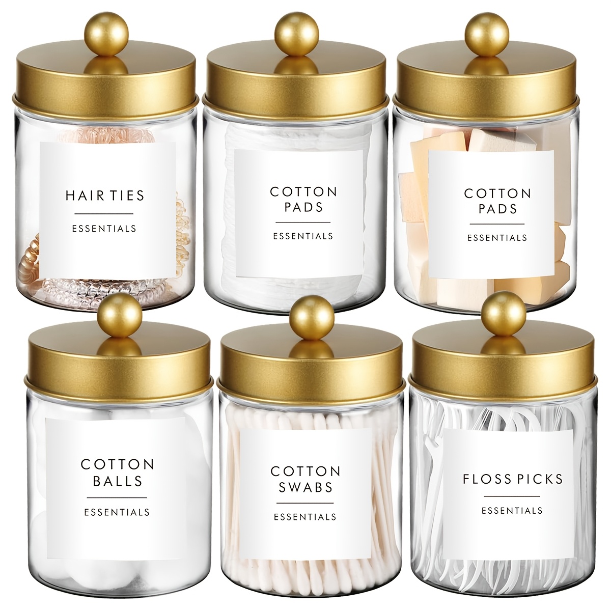 Mason Jar 8Oz - Dispenser Penyimpanan Q-tip - Wadah Plastik