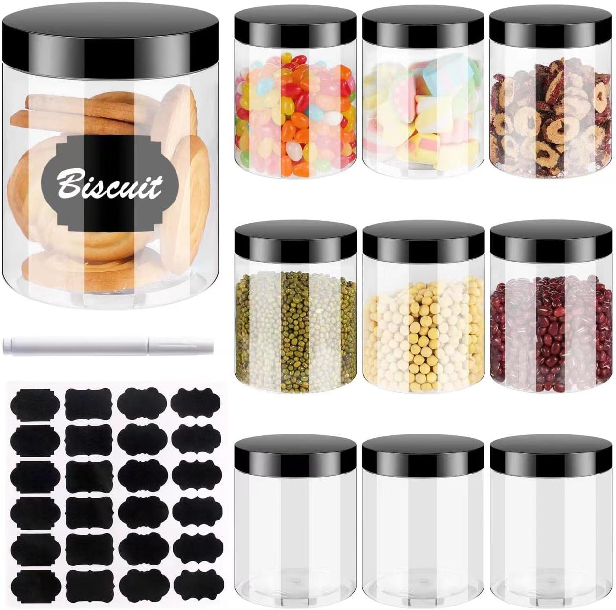 Mason Jar 8Oz - 10 buah 8OZ stoples plastik dengan