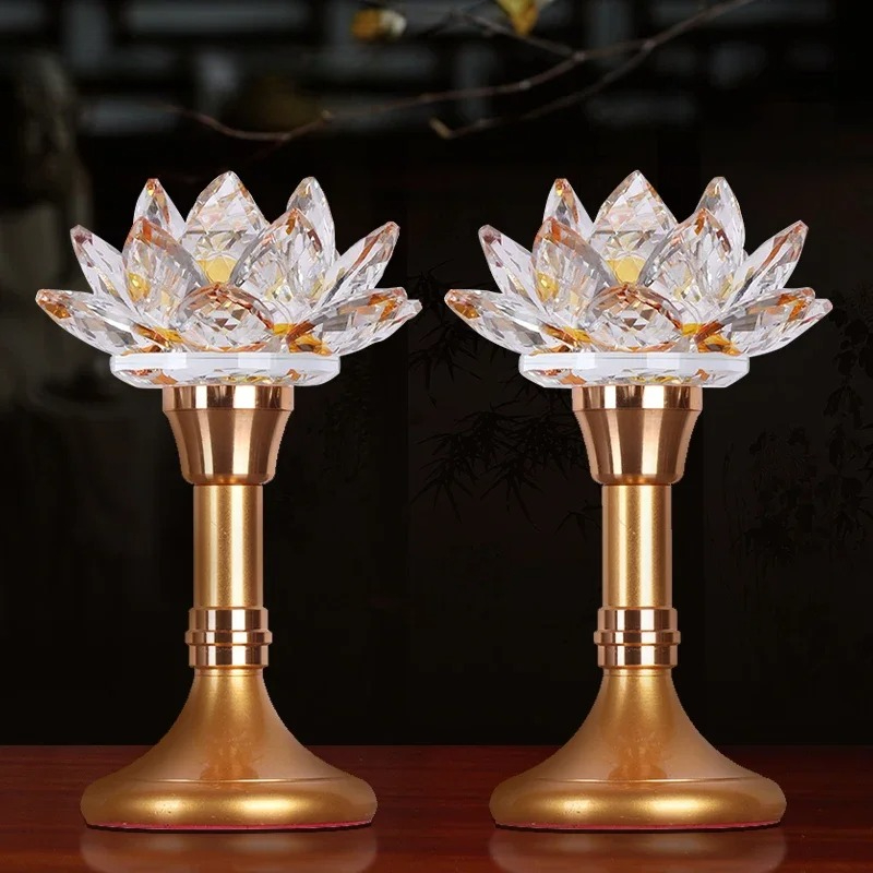 Candle Supplies Europe - Lilin Hias Kaca Berwarna-warni Bentuk Teratai,