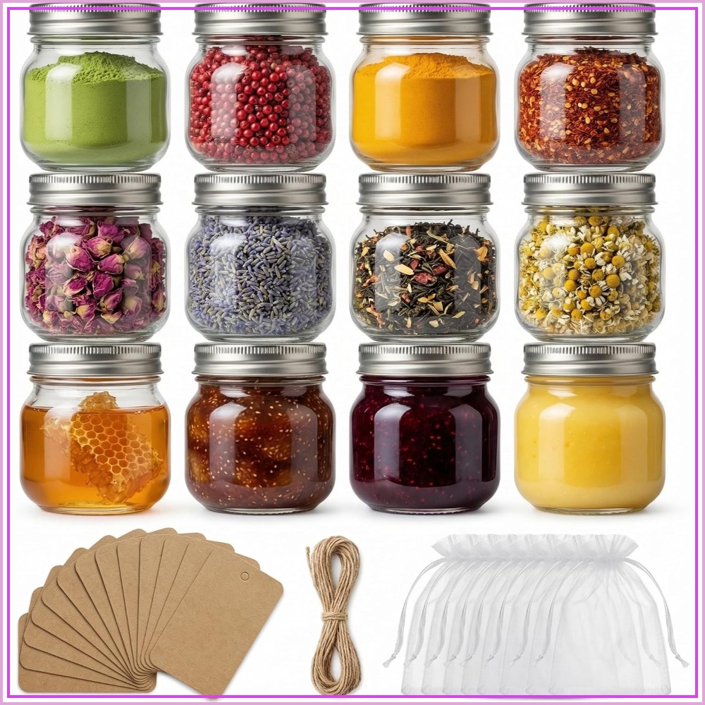 12-Pack Stoples Mason 8 oz den - Mason Jar 8Oz ulasan dan harga