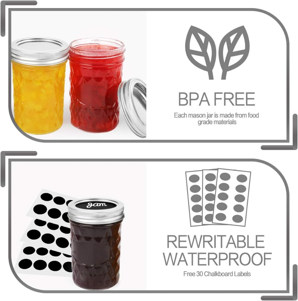16-Pack Stoples Mason 8oz deng - Mason Jar 8Oz ulasan dan harga